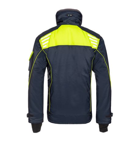 Cazadora frigorista Sioen Nibas frío extremo hasta -40 °C. Detalles alta visibilidad para mayor seguridad, cuello polar. 