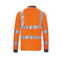 Polo Rovince Safetyline A.V. ligero, repelente de insectos activa hasta 100 lavados, EN ISO-20471, NEN-8333, banda reflectante 3M, 55% poliéster - 45% algodón
