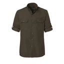 Camisa de manga larga Rovince Ergoline diseño para hombre, revestimiento antiinsectos, dos bolsillos en el pecho con solapa, un bolsillo en el pecho con cremallera, cuello abotonado, NEN-8333, EN-17487, UV50+.