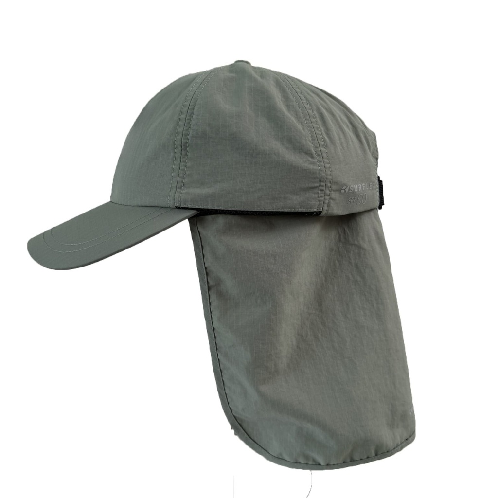Gorra de protección solar SAHARA con cubrenucas – Verde oliva (sin carcasa)