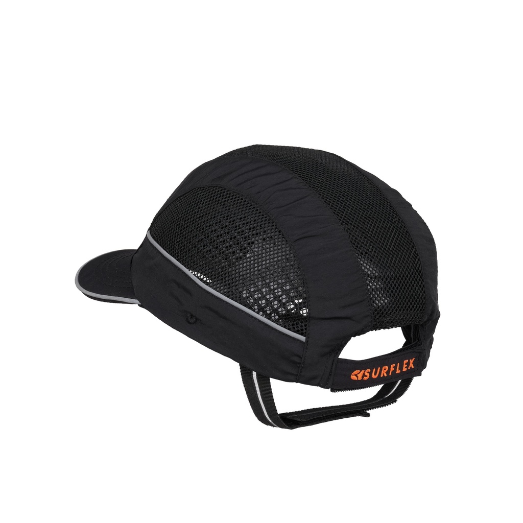 Gorra de seguridad DEFENDER con protección lateral gracias a su carcasa rígida de ABS y un diseño ventilado que mejora la comodidad. Incorpora bandas reflectantes para mayor visibilidad, es cómoda para uso prolongado.