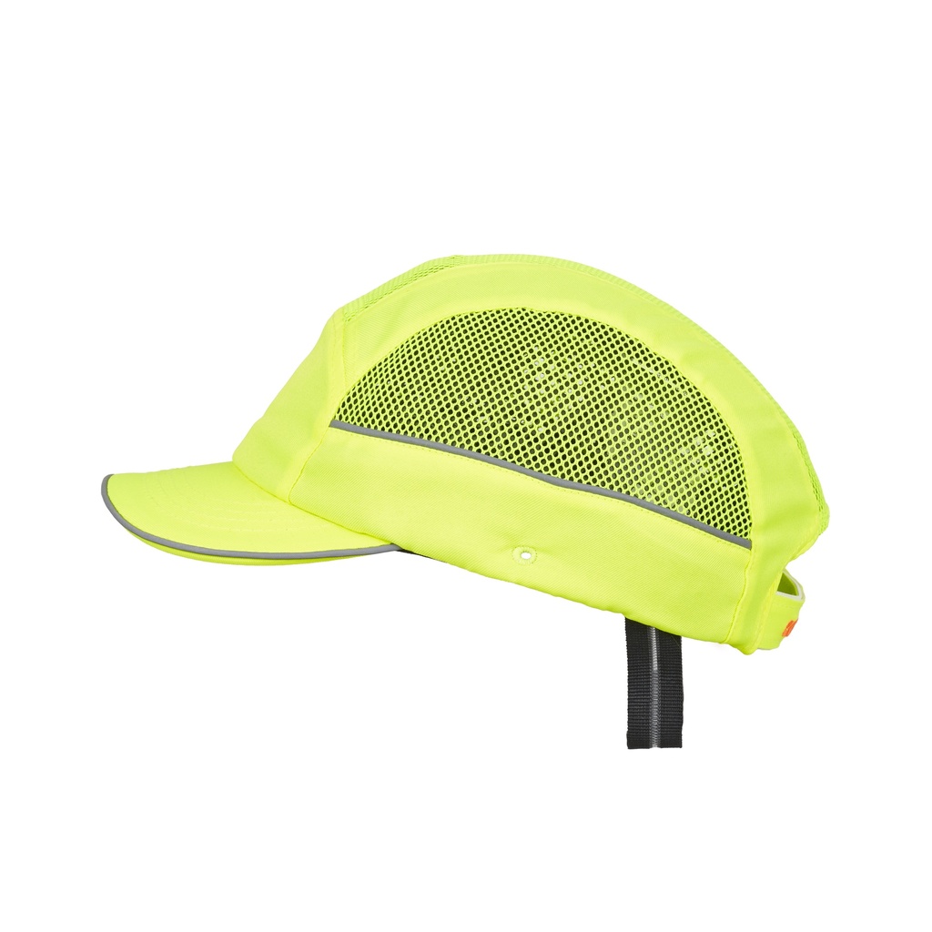 Gorra de seguridad DEFENDER con protección lateral gracias a su carcasa rígida de ABS y un diseño ventilado que mejora la comodidad. Incorpora bandas reflectantes para mayor visibilidad, es cómoda para uso prolongado.