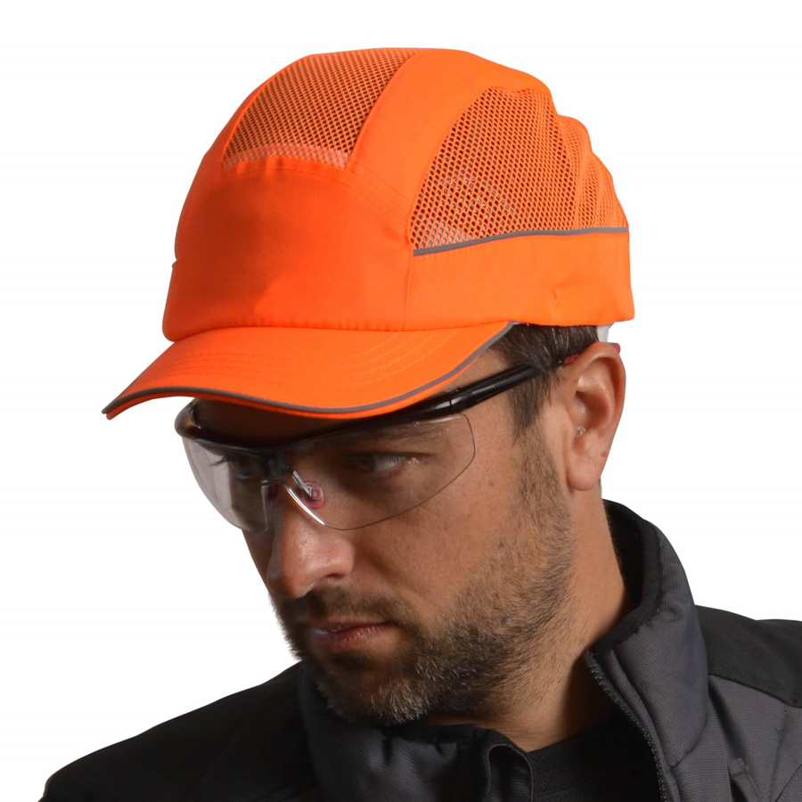 Gorra de seguridad Surflex AIR STREAM, muy ligera y ventilada, banda elástica para sujeción y bandas reflectantes