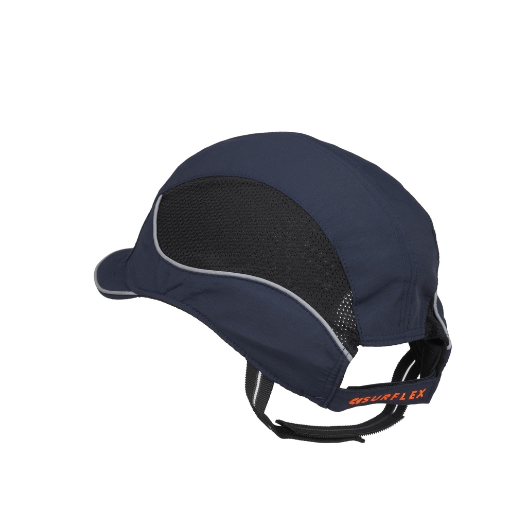 Gorra de seguridad Surflex AIRGOFLEX con diseño ergonómico, ventilaciones laterales y visera de 3 cm con bandas reflectantes