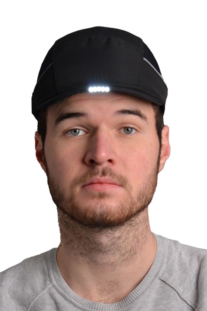 Gorra de seguridad Surflex AIRGOFLEX LED con diseño ergonómico, ventilaciones laterales y visera de 3 cm con bandas reflectantes