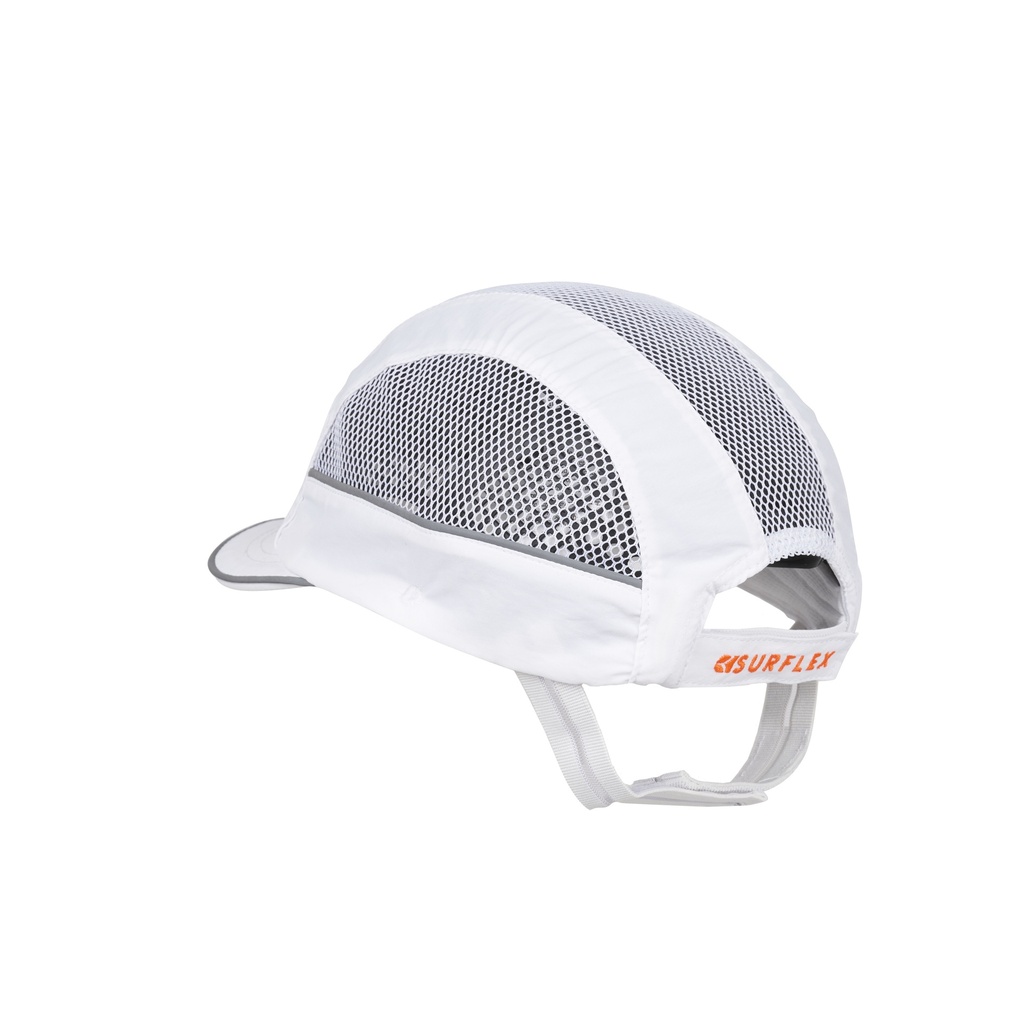 Gorra de seguridad Surflex DEFENDER con protección lateral gracias a su carcasa rígida de ABS y un diseño ventilado que mejora la comodidad. Incorpora bandas reflectantes para mayor visibilidad, es cómoda para uso prolongado.