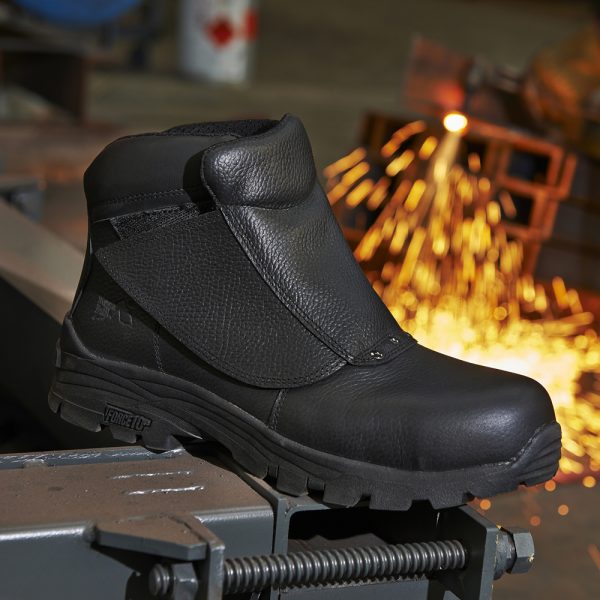 Bota para Soldadura RockFall Spark S3 protección extrema – Cuero Ignífugo y Suela HRO (Hasta 300 °C). Certificación para soldadura y riesgos térmicos EN ISO 20349-2:2017