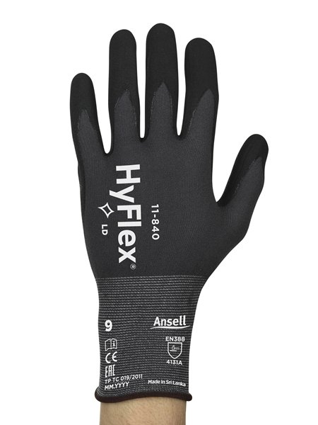 ​​​​​Guante espuma de nitrilo sobre nylon spandex ANSELL Hyflex 11-840