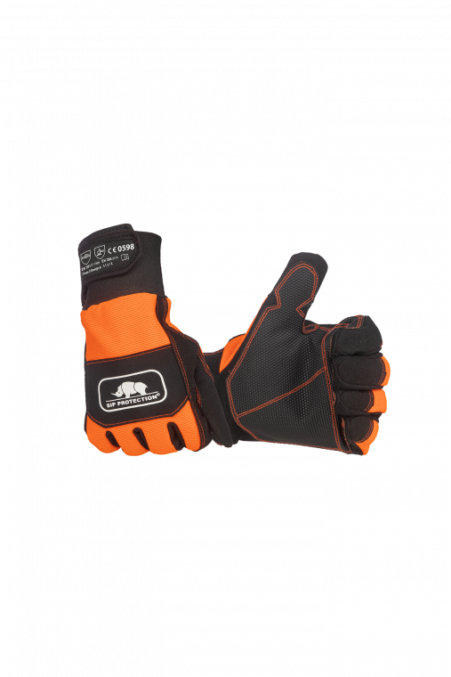  Guants per a motoserra Sip 2XD4 EN11393-4 classe 2, protecció en totes dues mans, palmell antilliscant