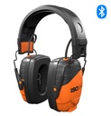 ISOtunes LINK 2.0 EN352 bluetooth passive earmuff hearing protection, in Safety Orange, with improved lithium ion battery pack and headband, charging cable, 79 dBA