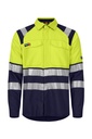 Camisa Tranemo 507691 ignífuga inherente de alta visibilidad, bandas segmentadas, espalda con aireación, tejido extraligero 160 gr/m2
