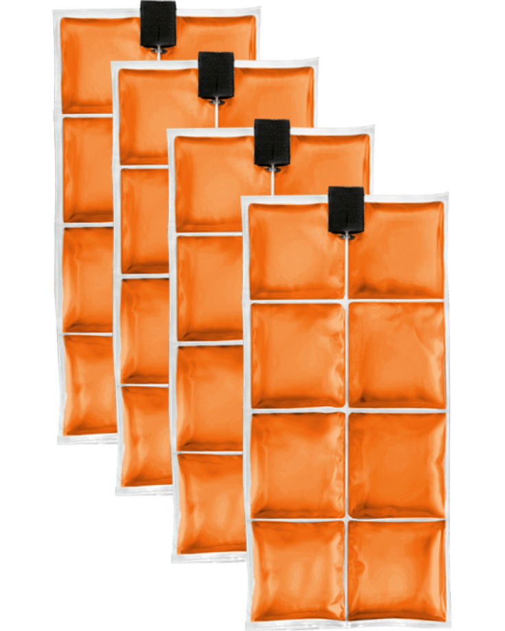 Inserts de refrigeració Inuteq PAC d'origen biològic per a armilla BodyCool Pro i BodyCool Hybrid, temperatura constant de 6,5°C. Pack de 4