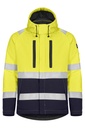 Chaqueta de invierno Tranemo 580881 multinorma alta visibilidad, inherentemente ignífuga de alta visibilidad, con capucha desmontable, forro de piel sintética en el cuerpo y forro acolchado en las mangas