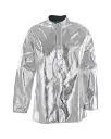 Chaqueta aluminizada Coval AluSoft V3TCKA, ligera y flexible con interior de aramida/carbono, cuello alto y cierre de velcro y botones de presión, EN ISO 11612:2015 A1 B1 C3 D3 E3