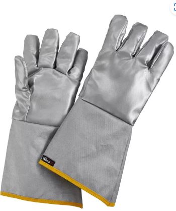 Guant anticalòric Coval Silitherm S2XKS-18XK de paraaramida amb recobriment de silicona, 38 cm longitud, resistents a la calor de contacte de fins a 350 °C i al vapor d'aigua. Certificat alimentari