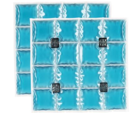 Inserts de refrigeració Inuteq PAC d'origen biològic per a armilla BodyCool Pro Neoprene, temperatura constant de 15 °C. Pack de 2