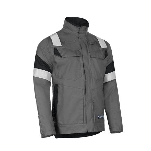 Sioen Bennu multi-standard jacket, with arc flash protection (APC1), chemical repellent and reflective bands (EN17353), certified for 100 industrial washes.