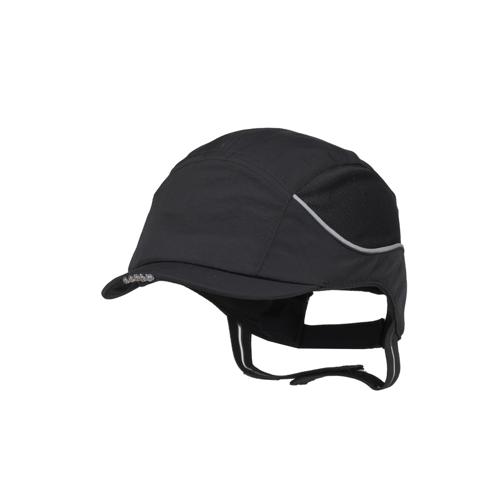 Gorra de seguridad Surflex AIR+ LED, con carcasa ligera y ventilada Scarap5, diseño ergonómico para mejor compatibilidad con protección auditiva y tiras reflectantes