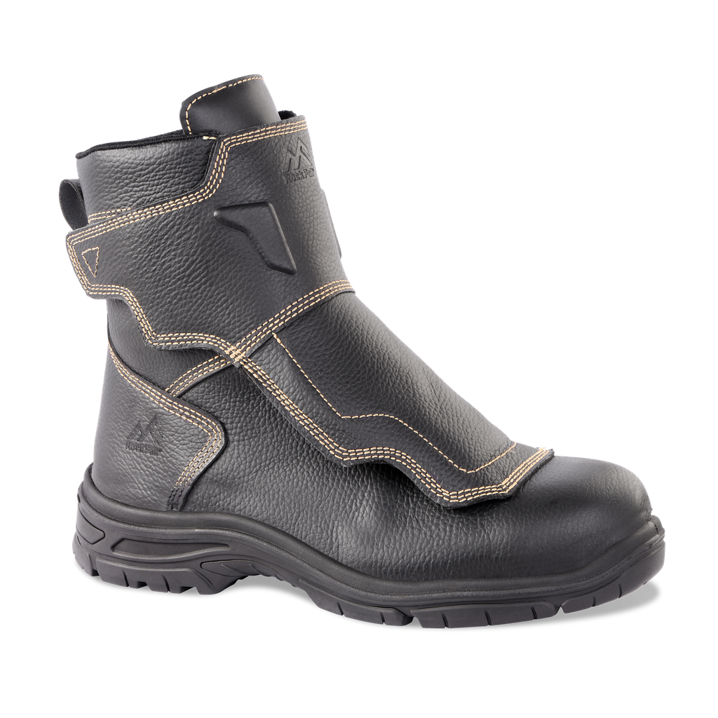 Las botas para fundición RF8000 Helios ofrecen una protección sin igual en entornos extremos. Fabricadas con cuero ignífugo, hilos R-TEN™ y puntera de fibra de vidrio, protegen contra el metal fundido, las chispas y los impactos. Estas botas ofrecen una resistencia térmica superior de hasta 1400 °C. La plantilla Activ-Step® y la suela FORCE10® garantizan comodidad y durabilidad, mientras que la protección contra riesgos eléctricos de 18 kV CA mejora la seguridad en condiciones secas.