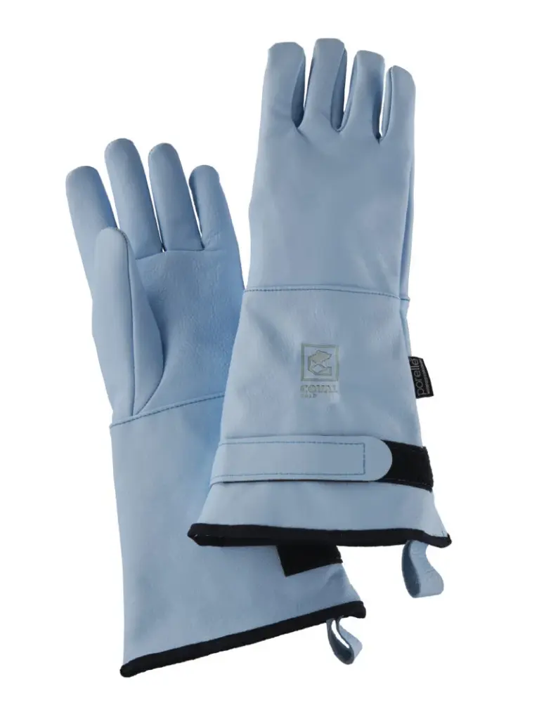 Guante criogénico Coval Arctic Lynx de piel flor, 38 cm, puño ajustable con velcro, diseño ajustado para máxima destreza, membrana impermeable, probado con nitrógeno líquido a -196ºC EN 388:2016+A1:2018 2122B / EN 511:2006 221 / EN 407:2020 X2XXXX