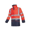 Parka Sioen Hedland ignífuga antiestática alta visibilidad, impermeable y transpirable, protección limitada prod. químicos.