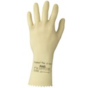 Guante de látex antialérgico color natural sin flocar, de Ansell.