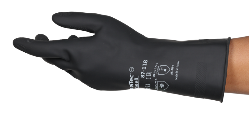 Guant làtex neoprè negre ANSELL Alphatec 87-118 (abans G17K)