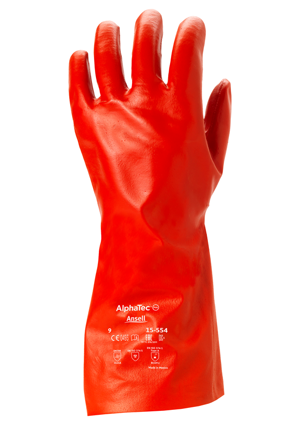 Guante Alphatec nitrilo Ansell grip technology sobre forro anticorte Intercetp galga 18, nivel C, longitud 35 cm. (copia)
