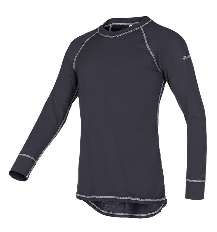 Camiseta manga larga arco eléctrico, ignífuga y antiestática, azul marino, 220 gr. modacrílico/algodón/antiestático.