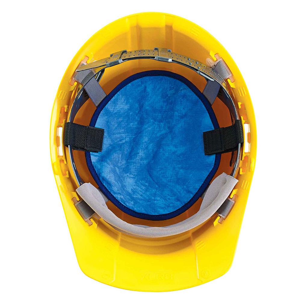 Gorro triángulo refrescante con toalla, hasta 4 horas de frío tras sumergirla en agua.