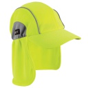Gorra transpirable con cubrenucas Ergodyne 6650, banda antisudor de toalla.