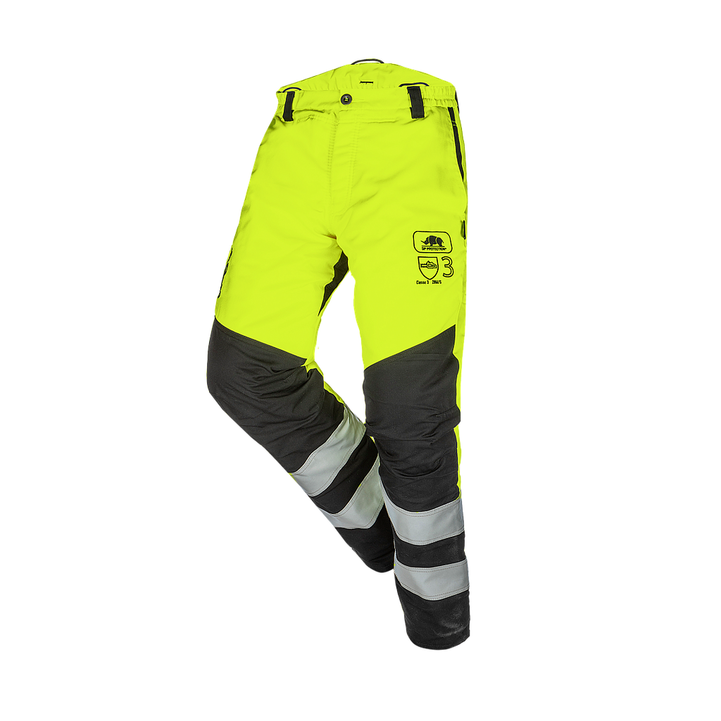 Pantalón para motosierra Sip Perthus Flash 3 (1RQ3) anticorte clase 3 y alta visibilidad EN20471 clase 2