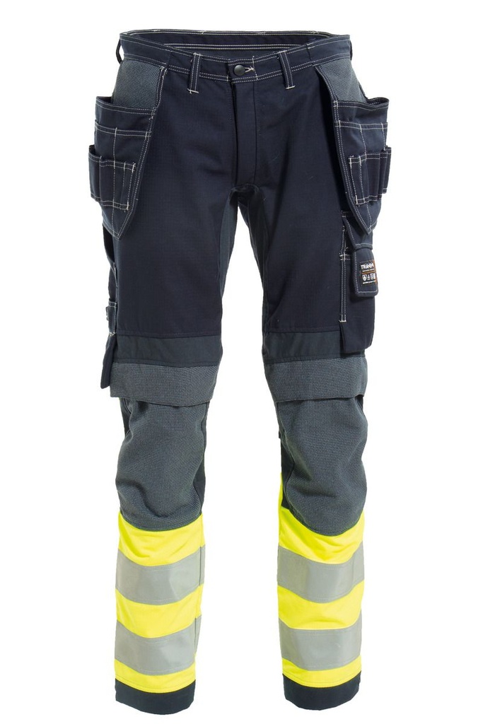 Pantalón stretch de oficios ignífugo Tranemo 632581, alta visibilidad, tejido Tera TX ignífugo inherente, ligero y resistente con zonas de tejido FR stretch para máxima movilidad