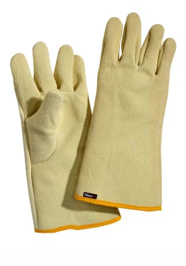 [S1TK/18] Guant anticalòric Coval S1TK/18 de aramida, 38 cm de longitud, resistents a la calor de contacte de fins a 350 °C, EN 407:2004 433X3X, talla única 10