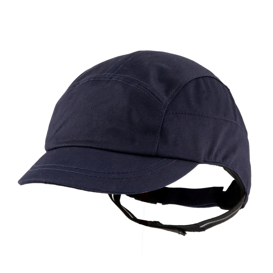 [AIRC02V05RET] Gorra de protección contra golpes Surflex Fire retardant, casquete ventilado y muy ligero, norma EN812 con marcado F retardante de la llama, visera de 5 cm, azul marino.