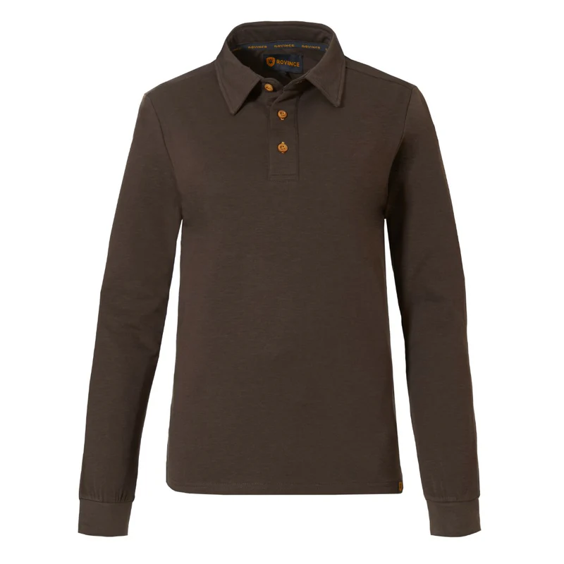 Polo de manga larga Rovince Ergoline Bamboo para mujer repelente de insectos (NEN-8333 y EN-17487), transpirable, antibacteriano y UPF50+