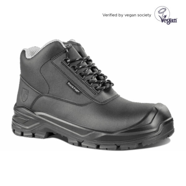 Bota de seguretat resistent a productes químics RockFall RF250 Rhodium, amb membrana impermeable, ideal també per a construcció, serveis públics i treballs a l'exterior. Metall free. EN ISO 20345:2022 + A1:2024 S7S LG SC FO SR + EN 13832-2:2018 / Type U / K & L + ESD EN 61340-4-3:2018