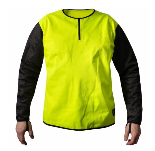 Camiseta Granberg Kozane® 707-08 con mangas resistentes al corte nivel F - ANSI A8, resto de camiseta en malla alta visibilidad EN388 3X44F