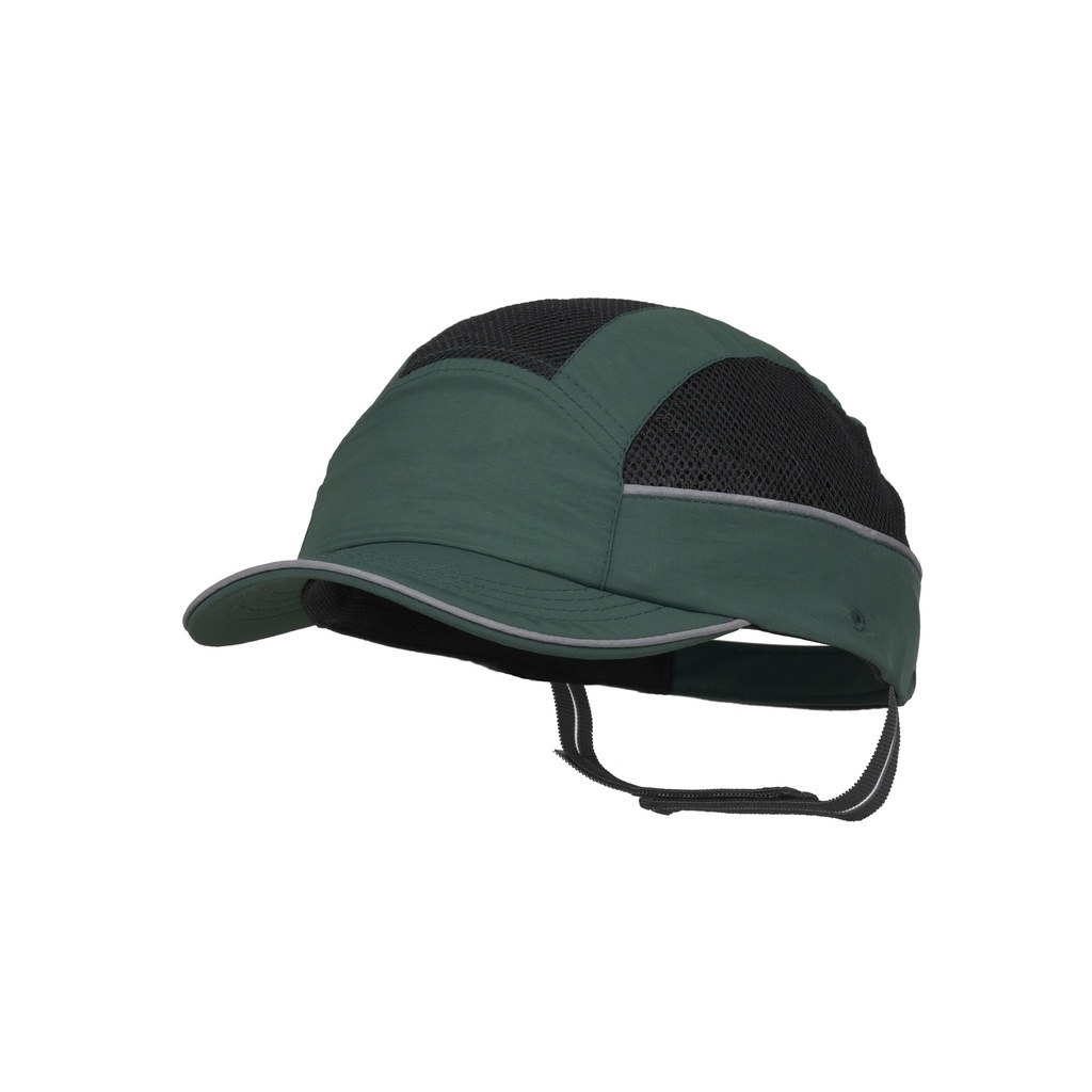 Gorra de seguridad Surflex DEFENDER con protección lateral, diseño ventilado y bandas reflectantes