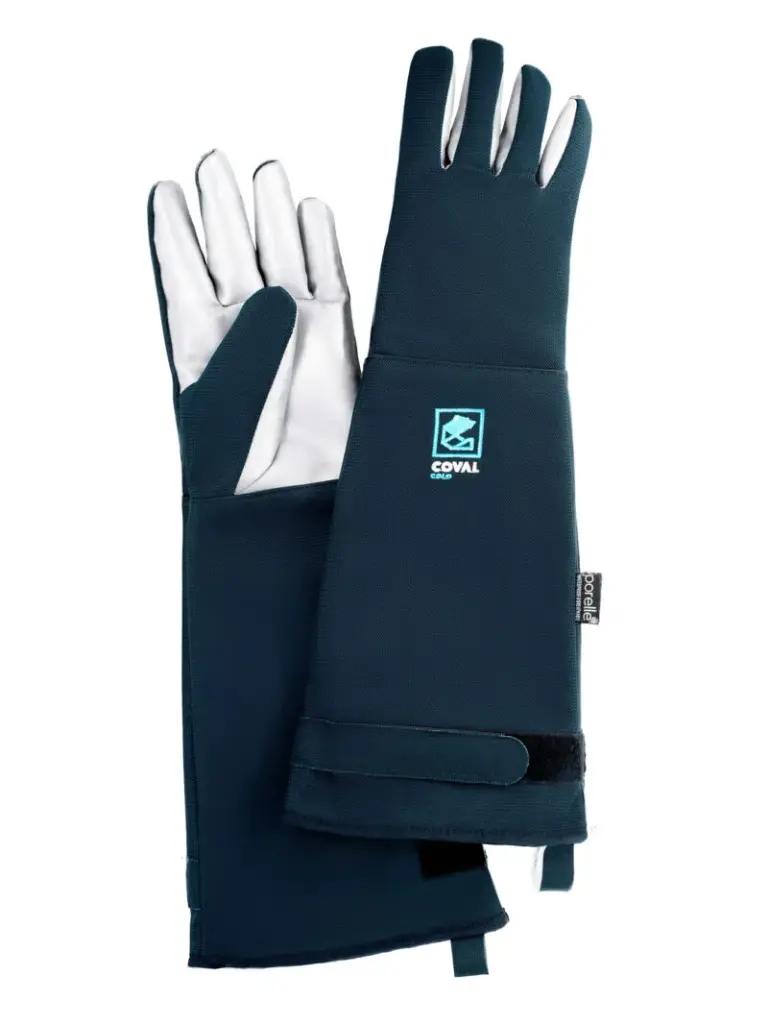 Guants criogènics Coval ArticPolar.30 de 50 cm, Impermeable i Apte per a Nitrogen Líquid amb teixit de Poliamida i Palma de Silicona Antilliscant. Compleix EN 388:2016+A1:2018 2X44D EN 511:2006 131
