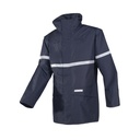  Jaqueta impermeable Sioen Ridley ignífuga antiestàtica, blava marí amb banda reflex,impermeable, folre intern cotó retardant.