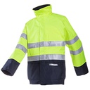 Bomber Sioen Delano ignífuga antiestático marino/amarillo A.V.. impermeable y transpirable, forro interior desmontable.